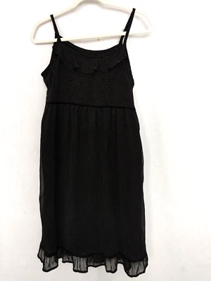 Vestido Cherokee Detalles Volantes Espalda Forrado Negro Blanco Punto XL 14/16 #16375 Foto 1 de 4