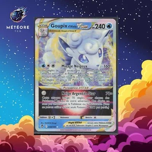 Carte Pokémon Goupix d'Alola Vstar 034/195 Epée & Bouclier Tempête Argentée FR - Imagen 1 de 2