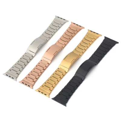 Correa IWatch de acero inoxidable correa metálica para Apple Watch Series 9 7 6 5 SE Ultra Foto 1 de 4