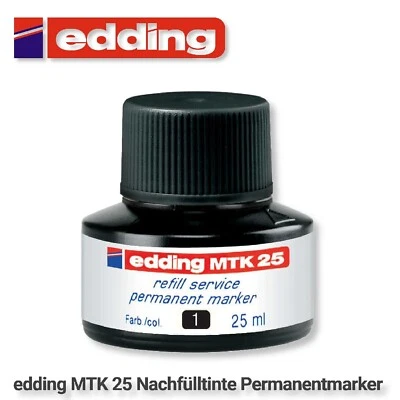 edding MTK 25 Nachfülltinte Permanentmarker schwarz 30 ml 3000 400 3300 - Bild 1 von 2