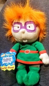 1997 Nickelodeon Holiday Rugrats Chuckie Finster 10 Zoll Plüsch Sitzsack Friends Neu mit Etikett - Bild 1 von 5