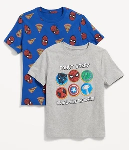 $30 OLD NAVY  SPIDER-MAN T-Shirt 2-Pack Boys / Girls  Sz L, XL, XXL  NWT! - Picture 1 of 3