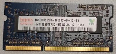 Hynix SO-DIMM 1GB PC3-10600S DDR3 1333MHz - Image 1 of 2