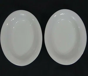 The Cellar Italy Two Large Oval White Serving Plate Bowl 15 1/3 L 11.5 W 2.5 Dee - Picture 1 of 12