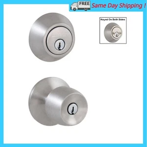 Brandywine Stainless Steel Combo Pack with Double Cylinder Deadbolt - Picture 1 of 8