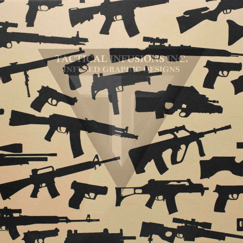 Kydex Infused Asst Gun Pattern 7 7/8 X 7 7/8"  1 Sheet - Image 1 of 1