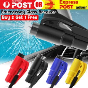 Car Window Glass Breaker Emergency Escape Tool Safety Seat Belt Cutter Key Ring - Picture 1 of 15