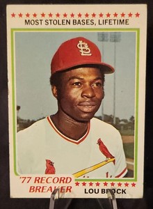 1978 Topps - Record Breaker #1 Lou Brock
