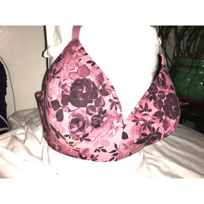 Sujetador floral malva sin alambres cómodo natural Ambrielle 38C nuevo Foto 1 de 4
