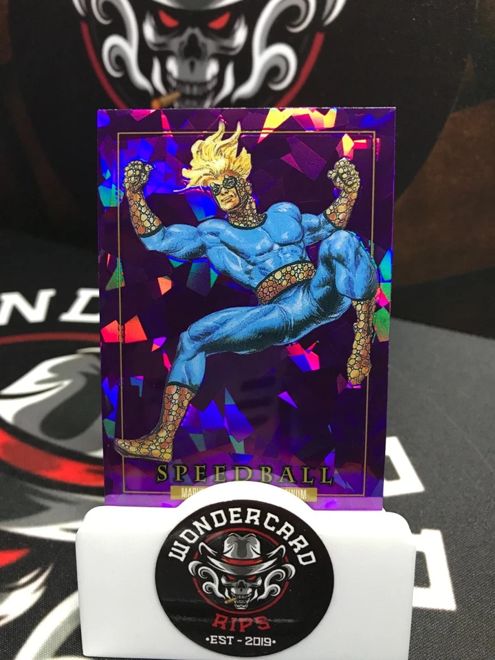 2024 UD SkyBox Marvel Masterpieces 1992 Platinum - Purple Crystals #88 SPEEDBALL - Image 1 of 2