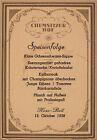 Chemnitzer Hof - Speisekarte - Men&#252;karte - 15.10.1938