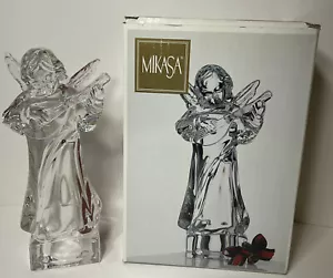 Mikasa glass angel with mandolin figurine 8 1/4" tall original box Germany- NEW - Picture 1 of 10