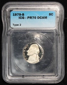 1979-S Type 2 Jefferson Nickel - ICG PR-70 DCAM TQ3097/BH - Picture 1 of 2
