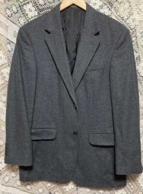 Chaqueta Blazer John Ashford Para Hombres Azul De Colección Mezcla Lana y Camel Talla 42R Cuadros Usada en Excelente Condición Foto 1 de 4