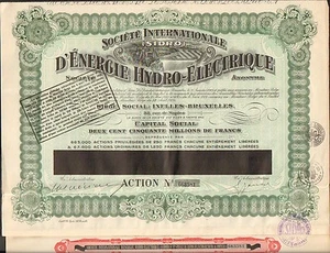 SIDRO, Energie Hydro-Electrique (BELGIQUE) (Q) - Picture 1 of 1