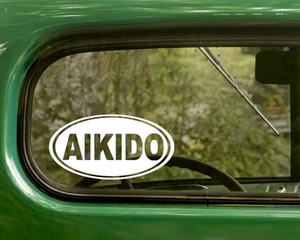 Aikido Decal Martial Arts Sticker 2 Ovals Vinyl Die Cut, Bumper, Car, Laptop - Bild 1 von 1