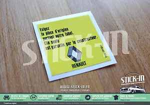 Autocollant Stickers Renault Exigez Pièce Origine R5 GT Turbo 5 Alpine 4L R21 - Foto 1 di 1