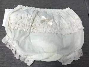4-5 “Boutique" Ivory Eyelet Ruffled Diaper Cover Panty Bloomers NWT! - Picture 1 of 2