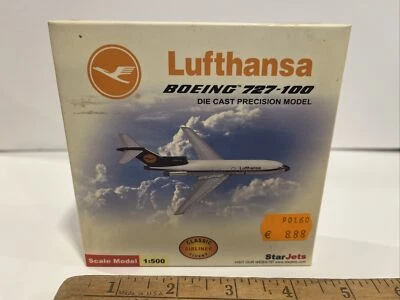 1:500 Starjets Lufthansa Airlines Boeing 727 Jet Toy Model Scale Wings Airplane - Image 1 of 4