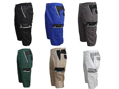 TMG kurze Herren Arbeitshose Short knielang Cargo Bermuda Canvas
