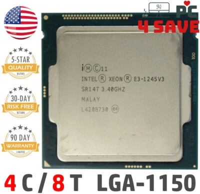 Intel Xeon E3-1245 V3 SR14T 3.4GHz 8MB 4-Core LGA1150 Workstation Server CPU 84W - Image 1 of 2