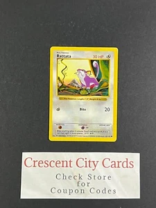 Rattata 61/102 - Set Base Shadowless - Carta Pokemon Non Holo HP Condizione - Foto 1 di 2