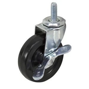 3x13/16 Colson Gewindesamm drehbare Rolle mit Bremse 1-4327 - Bild 1 von 1