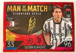 Dusan Vlahovic 2022-23 Topps Match Attax UEFA Red Foil Juventus #446 - Picture 1 of 2