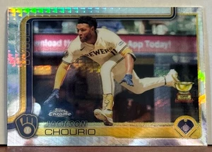 Jackson Chourio 2025 Topps Chrome Rookie Cup PRISM REFRACTOR #262 M4 - Picture 1 of 1