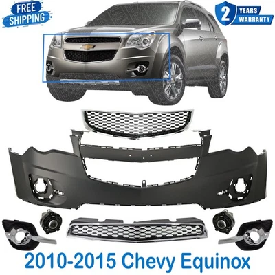 Capa de para-choque dianteiro e conjunto de grade/luz de neblina para 2010-2015 Chevy Equinox - Imagem 1 de 4