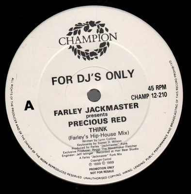Farley Jackmaster Funk Presents Precious Red Think 12" vinyl UK Champion 1989 12 - Bild 1 von 2