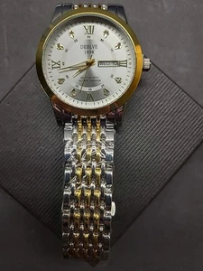 Deblve Men's Luxury Silver And Gold Watch  With 9 Inch Band  - Picture 1 of 3