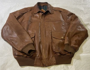 Willis & Geiger Lederjacke Herren XL Bomber kariert gefüttert Flight Vintage A-2 - Bild 1 von 11