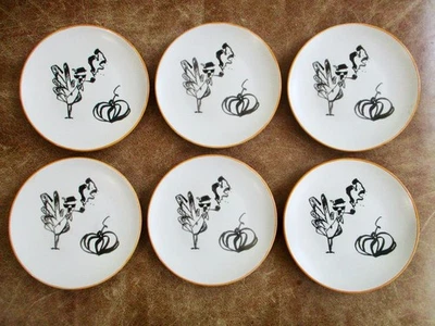 Boss Turkey-Designer Collection~Magenta~SET/6~ Platos de pan, merienda, postre~USADO EN EXCELENTE ESTADO Foto 1 de 4