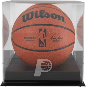 Indiana Pacers Black Base Team Logo Basketball Display Case with Mirrored Back - Picture 1 of 1