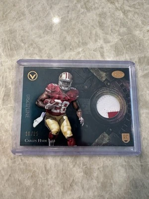 2014 Topps Valor Carlos Hyde 2 Color Patch RC Discipline Rookie /25 SP Card 49er - Image 1 of 4