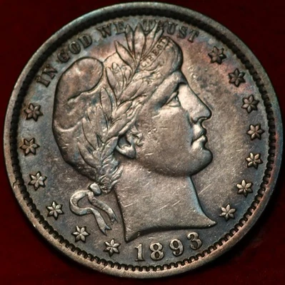 1893 Philadelphia Mint Silver Barber Quarter - Image 1 of 2