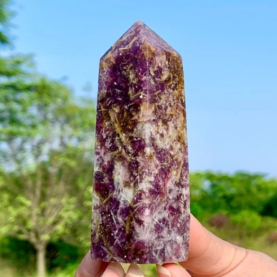 167G Natural unicorn Stone obelisk quartz crystal tower point healing decor - Image 1 of 4