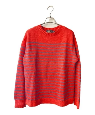 RRL RALPH LAUREN men's cotton striped knit size M red cotton Casual USED - Image 1 of 3