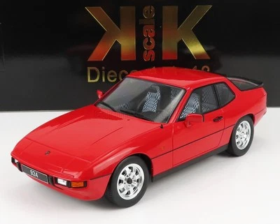 MODELLINO AUTO STATICO DIECAST KK SCALE PORSCHE 924 COUPE 1985 ROSSO SCALA 1/18 - Immagine 1 di 4