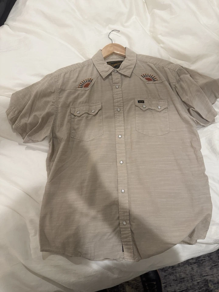 Howler Brothers Shirt Mens Large Embroidered Western Pearl Snap Short Sleeve - Image 1 of 1