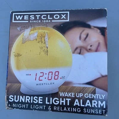 Westclox Sunrise Light Alarm Clock Night Light Sunset Function Sleep Aid - Image 1 of 3