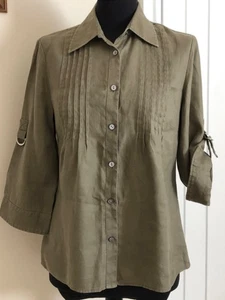 LAURA ASHLEY LINEN SHIRT SIZE 10 - Picture 1 of 7