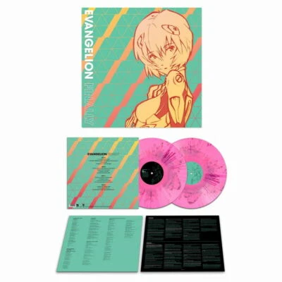 EVANGELION FINALLY 2X VINYL NEW! LIMITED PINK SPLATTER LP! ANIME SOUNDTRACK - Image 1 of 2