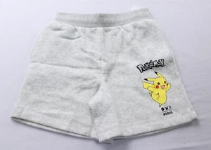 Gap Boy's Pikachu Graphic Sweat Shorts JL3 Light Gray Heather Large NWT - Picture 1 of 5