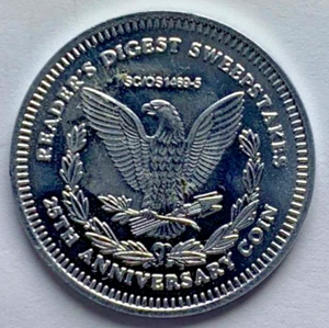 Reader's Digest Sweepstakes 25th Anniversary Coin Token Eagle Aluminum Round - Picture 1 of 3