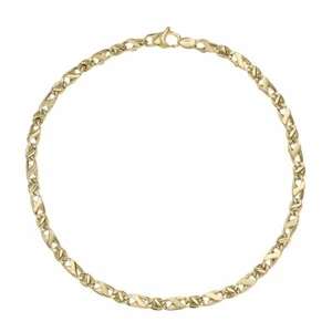 Pulsera Hombre de Oro Amarillo 18 Quilates A Cadena Visera Plana - Imagen 1 de 1