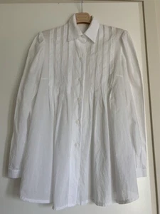 Camisa blusa blanca adict talla L (se ajusta como S/M) - Imagen 1 de 7