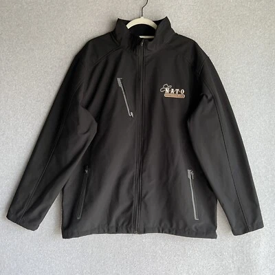 Port Authority Softshell Jacket Black Fleece Lined Company Logo Men’s Size XL - Image 1 of 4
