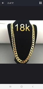 fishion luxus übertrieben herren damen 18k gold halskette - Bild 1 von 6